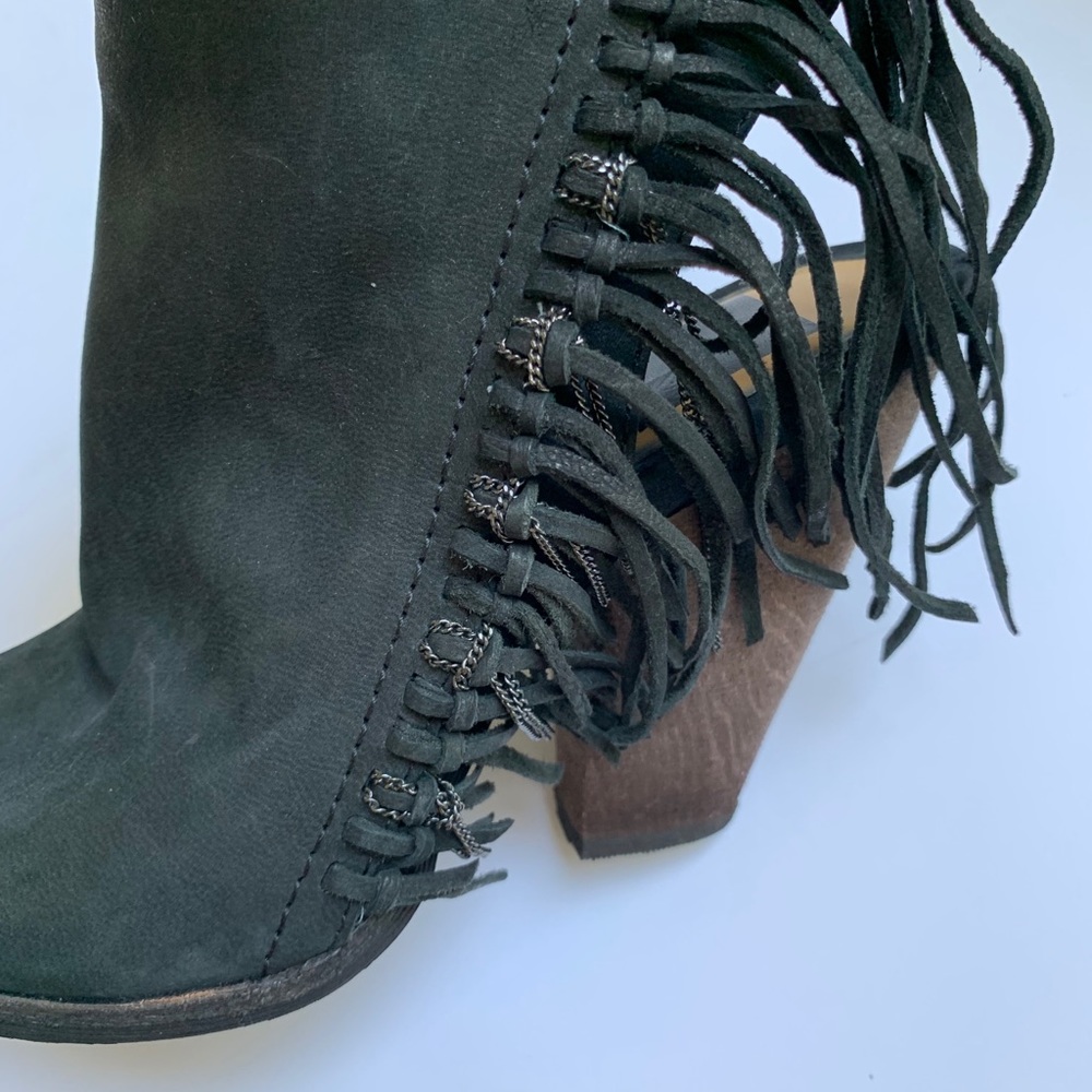 Dolce Vita Noralee Fringe open toe bootie sz 6 - Picture 6 of 9